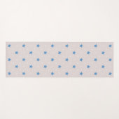 Light Grey Stars Pattern Yoga Mat ヨガマット (正面(横))