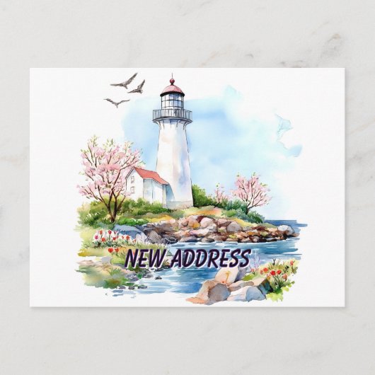 Light House  We Moved New Home Moving New Root ポストカード (正面)