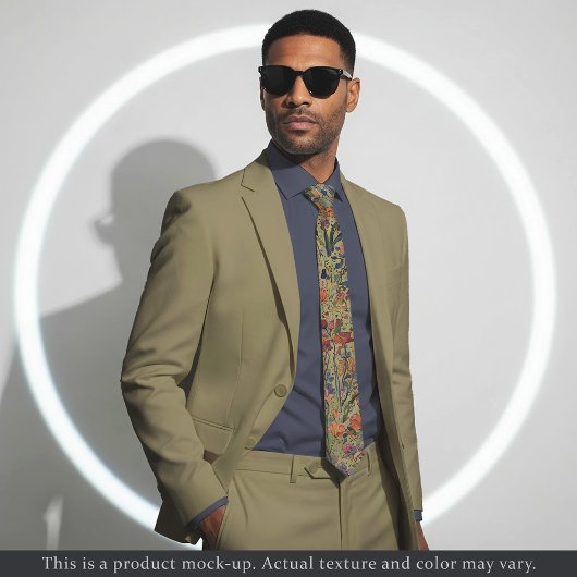 Light Impressionist Floral Necktie ネクタイ