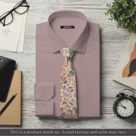 Light Impressionist Floral Necktie ネクタイ