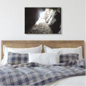 Light in Maghera Caves Ireland キャンバスプリント (インサイチュ (寝室))