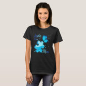 Light It Up Blue Autism Awareness Month Puzzle But Tシャツ (正面フル)
