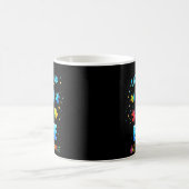 Light It Up Blue Autistic Autism Awareness コーヒーマグカップ (中央)