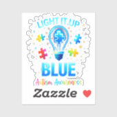 Light It Up Blue Autistic Autism Awareness シール (シート)