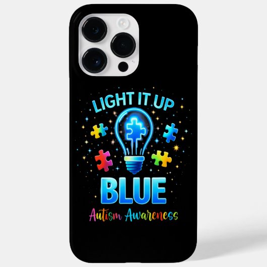 Light It Up Blue Autistic Autism Awareness Case-Mate iPhoneケース (裏面)