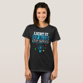 Light It Up Blue  Puzzle Piece Autism Awareness  2 Tシャツ (正面フル)