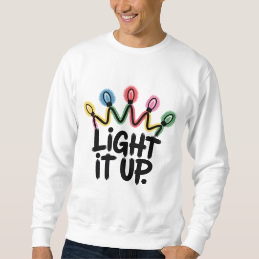 Light It Up — Crown of Christmas Lights Graphic スウェットシャツ (正面)
