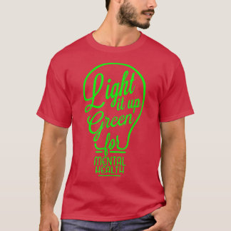 Light It Up Green Mental Health Awareness Rainbow Tシャツ