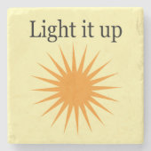 Light it up, yellow ストーンコースター (正面)