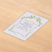 Light lavender acrylic wedding invitation  アクリル招待状 (レイダウン)