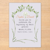 Light lavender acrylic wedding invitation  アクリル招待状 (正面)