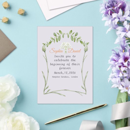 Light lavender acrylic wedding invitation  アクリル招待状 (インサイチュ (ウェディング))