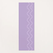 Light Lavender Minimal Dotted Wavy Lines Initials ヨガマット (正面)