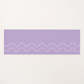 Light Lavender Minimal Dotted Wavy Lines Initials ヨガマット (正面(横))