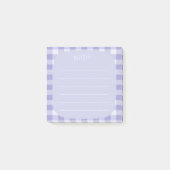 light lavender Plaid Note Design ポストイット (正面)