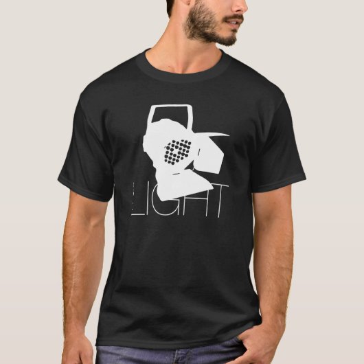 Light  Lighting Technology Motif With Spotlight Tシャツ (正面)
