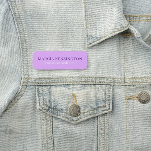 Light Lilac Lavender Modern Professional 名札 (インサイチュ)
