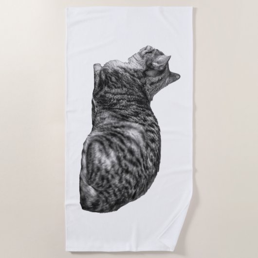 Light Lines, Resting Tabby ビーチタオル (正面)
