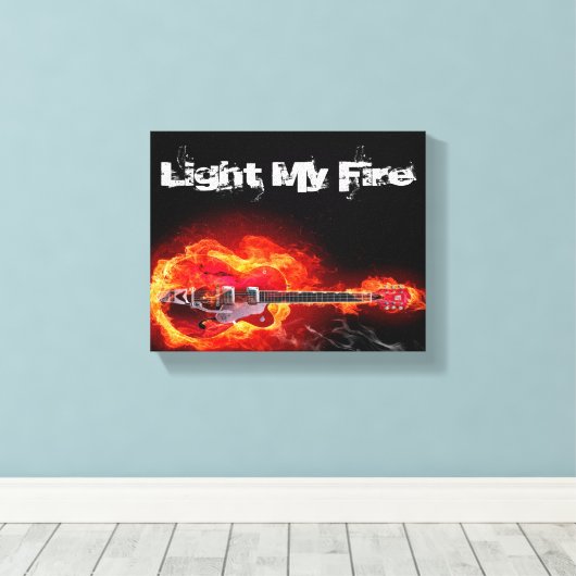 Light My Fire キャンバスプリント (インサイチュ (ウッドフロア))