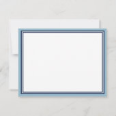 Light & Navy Blueお名前縁どを追加 ノートカード (裏面)