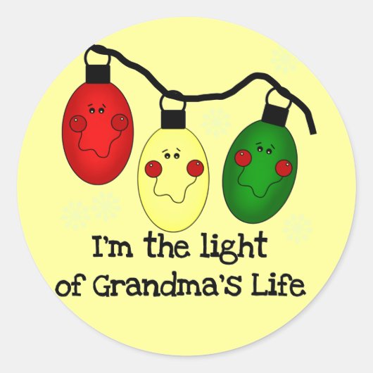 Light of Granda's Life Holiday Tシャツとギフト ラウンドシール (正面)