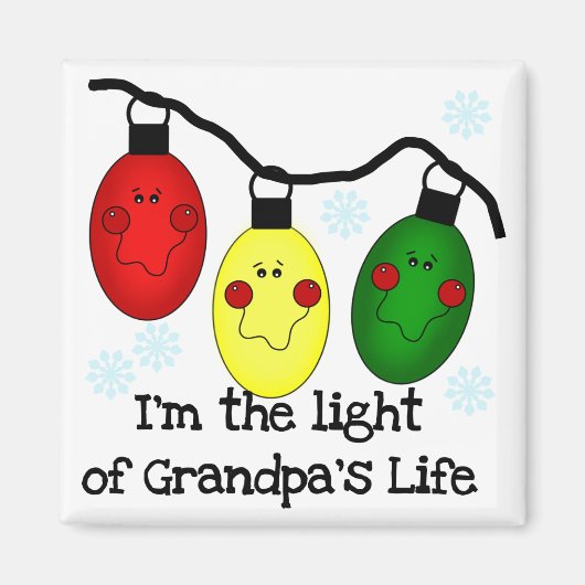 Light of Grandpa's Life Holiday Tシャツとギフト マグネット (正面)