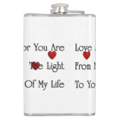 Light Of My Life 8oz Vinyl 包まれた Flask フラスク (裏面)