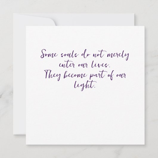 Light of My Light Card (裏面)