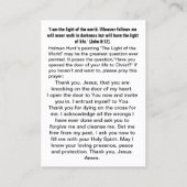 Light of the World祈りの言葉カード 名刺 (裏面)