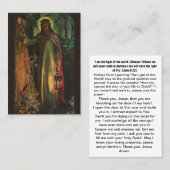 Light of the World祈りの言葉カード 名刺 (正面/裏面)