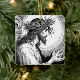 Light of the World Jesus Christmas セラミックオーナメント