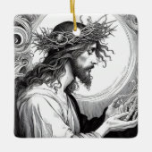 Light of the World Jesus Christmas セラミックオーナメント (正面)