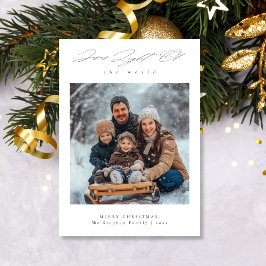 Light of the World Snowy Religious Family Photo シーズンカード