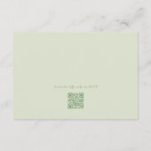 Light Olive Green Wedding Details Card エンクロージャーカード (裏面)