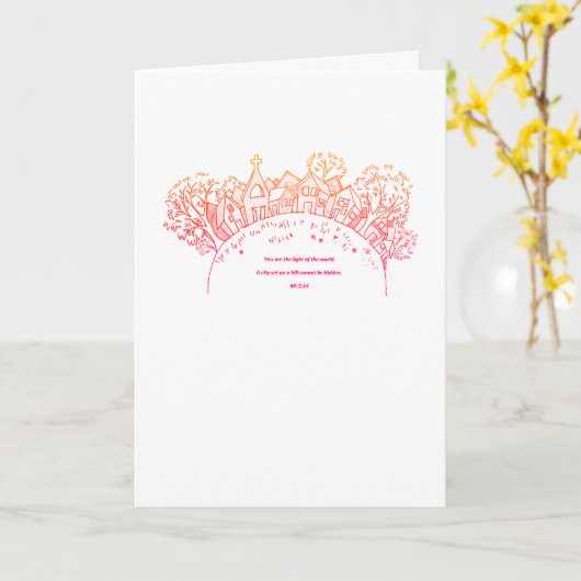 Light on a Hilltop カード (黄色い花)