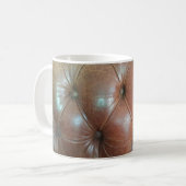 Light on brown leather sofa surface, textureabstra コーヒーマグカップ (正面左)