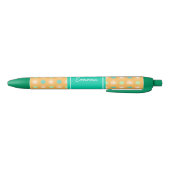 Light Orange Boho Retro Pattern Pen 黒ボールペン (ボトム)