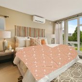 Light Orange Memphis Pattern Sherpa Blanket シェルパブランケット