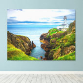 Light Over the Edge – Fanad Head Lighthouse キャンバスプリント (インサイチュ (ウッドフロア))