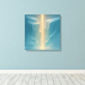 Light Over the Glacier キャンバスプリント (インサイチュ (ウッドフロア))