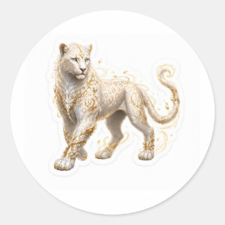 Light Panther Sticker ラウンドシール