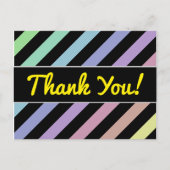 Light Pastel Colors & Black Stripes Pattern ポストカード (正面)