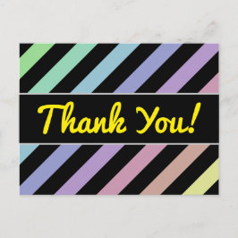 Light Pastel Colors & Black Stripes Pattern ポストカード