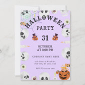 Light Pastel Lavender Halloween Business Party 招待状 (正面)