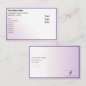 Light Peri Tint & Royal Purple Online Biz Logo 名刺 (正面/裏面)