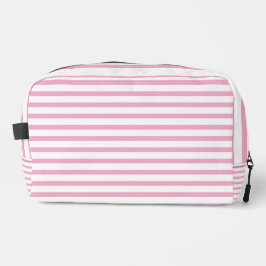Light Pink and White Striped Toiletry Bag  ドップキット
