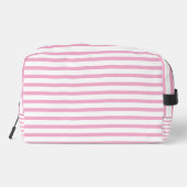 Light Pink and White Striped Toiletry Bag  ドップキット (裏面)