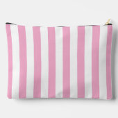 Light Pink and White Vertical Striped アクセサリーポーチ (裏面)