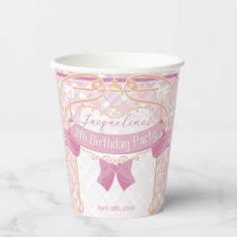Light Pink Art Nouveau Magical Girl Birthday 紙コップ