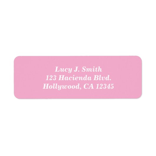 Light Pink Bold Script Modern Minimalist ラベル (正面)